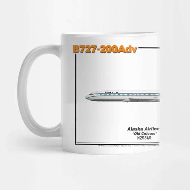 Boeing B727-200Adv - Alaska Airlines "Old Colours" (Art Print) by TheArtofFlying